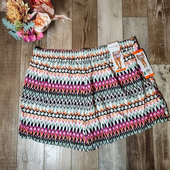NWT Wildfox Women's Colorful Bohemian Lightweight Casual Shorts Size XXL 20-22 - Picture 6 of 16